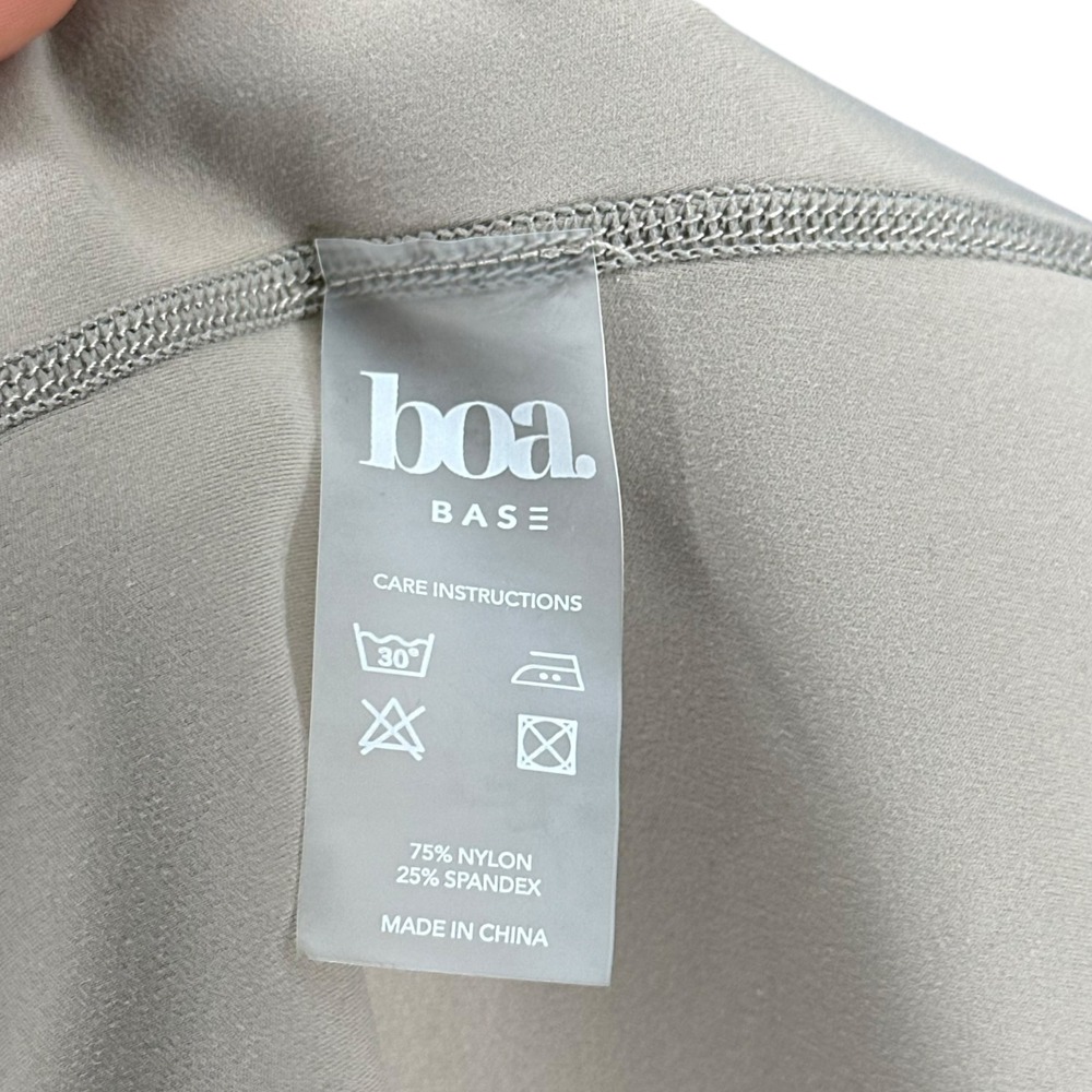 BOA BASE Women's Long Sleeve Zip Up Mock Neck Athleisure Jacket Size Small Tan - Picture 5 of 5
